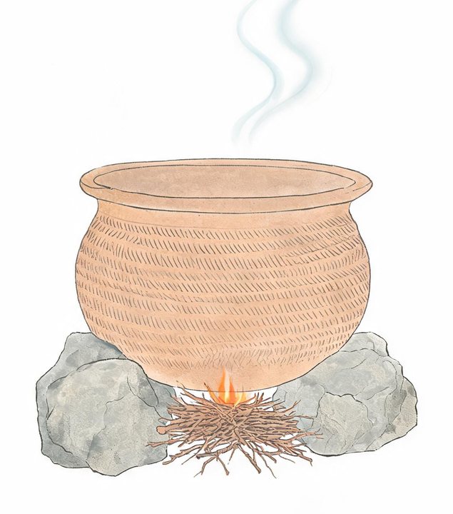 卷一题花：仙人洞夹砂陶罐与炭火粟穗