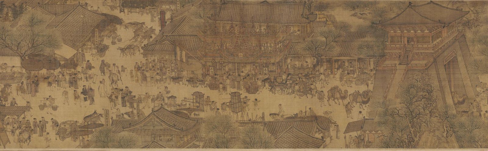 北宋张择端《清明上河图》城门附近街市局部