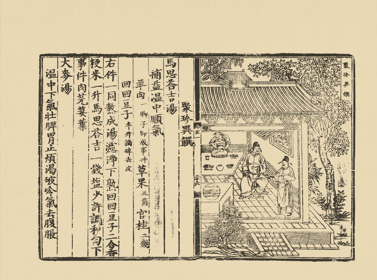 《饮膳正要》卷一“马思荅吉汤”