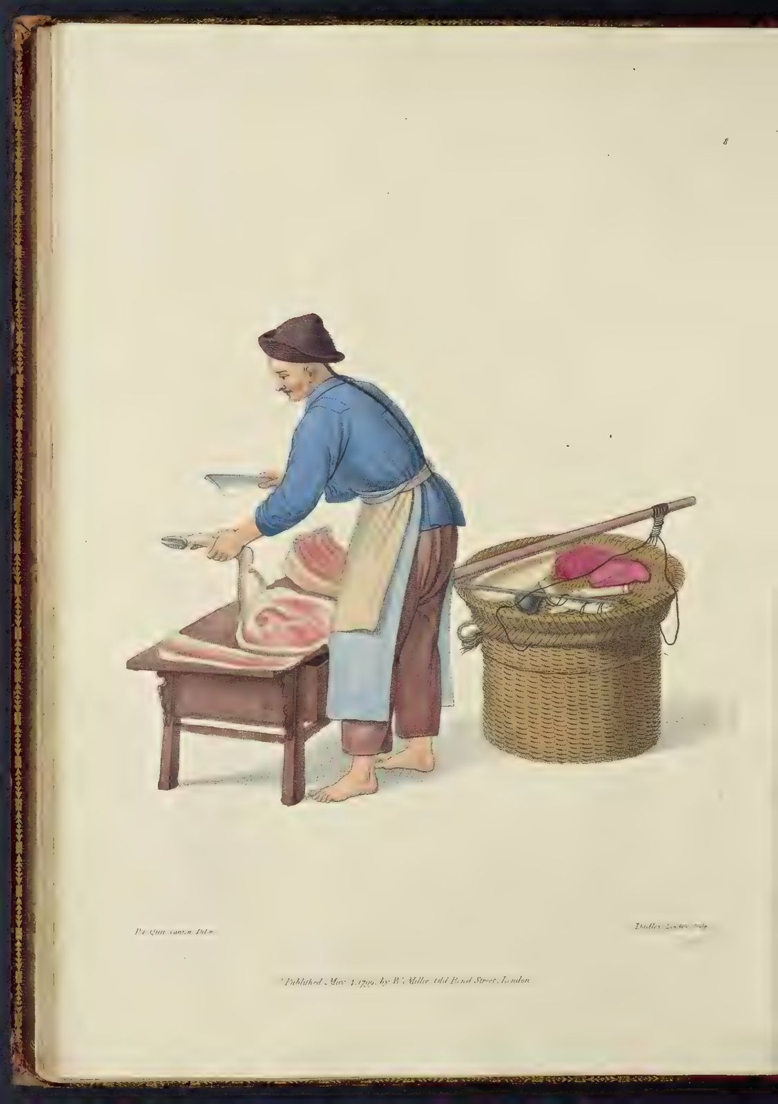猪肉贩,Mason《The Costume of China》图版VIII
