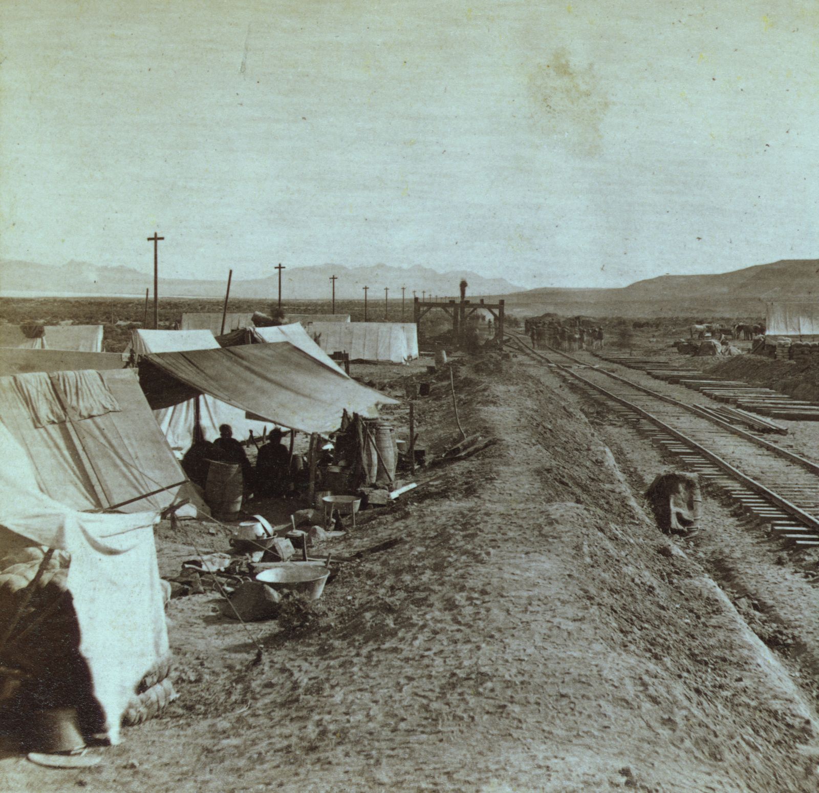 布朗站华工营地，1865—1869年之间